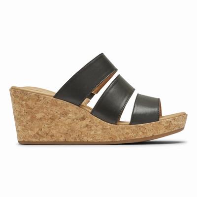 Cunhas Rockport Lyla Banded Mulher Pretas PT-10734